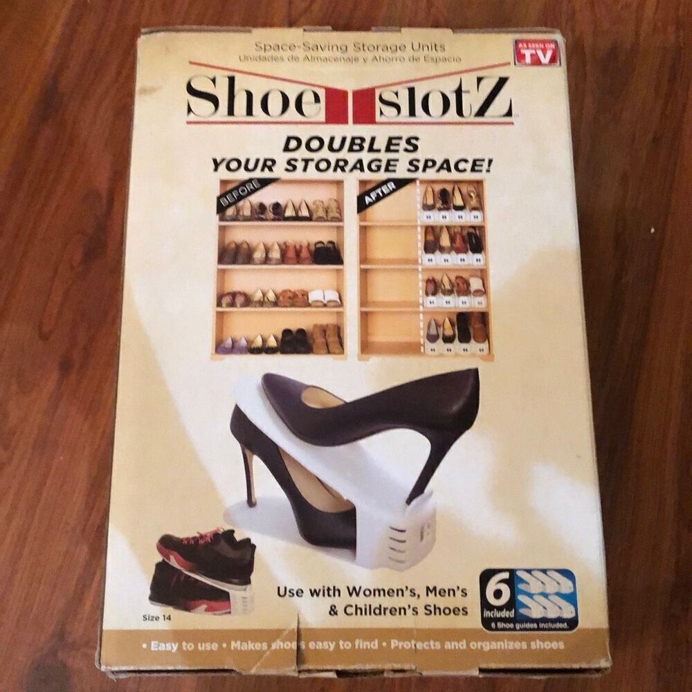 NEW Shoe Slotz Shoe organizer, six piece set